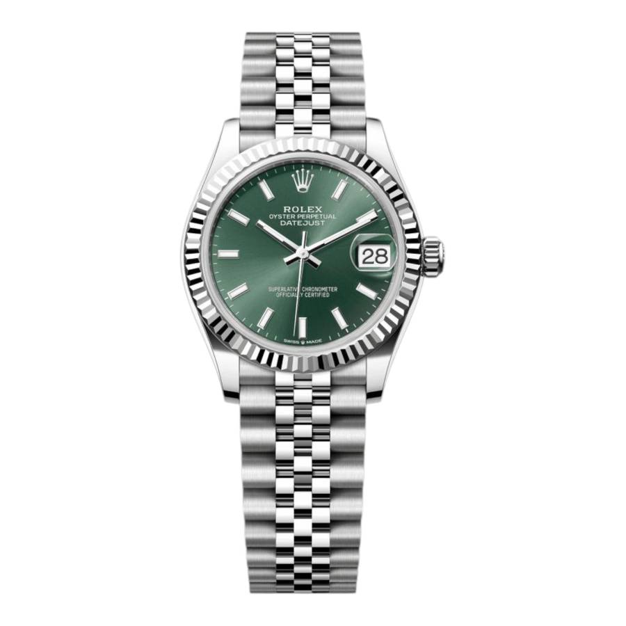 ROLEX DATEJUST 31MM STEEL JUBILEE MINT GREEN DIAL NEW FULL SET 2025 REF: 278274